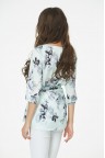Атласная блузка с нежным цветочным принтом Celine